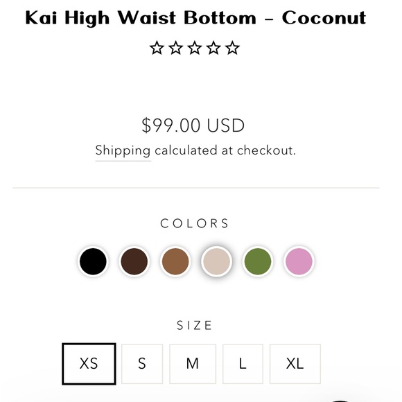 Riot Swim Kai High Waist Bottom - Coconut - Picture 8 of 8